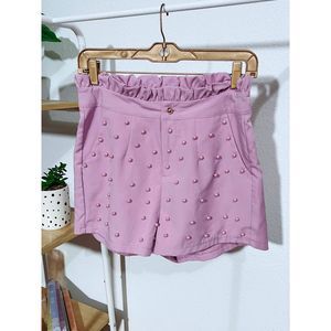 CBR Pink Women's Shorts with Studded Design